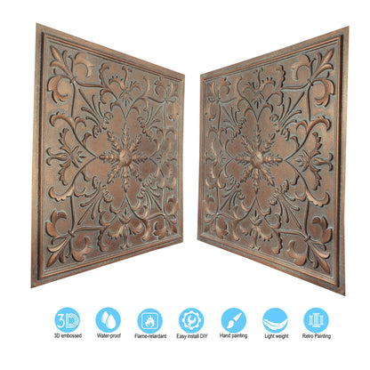 10tiles/lot PVC Ceiling Tiles for Salons, Spas, Massage Rooms and Comfortable Interiors PL70