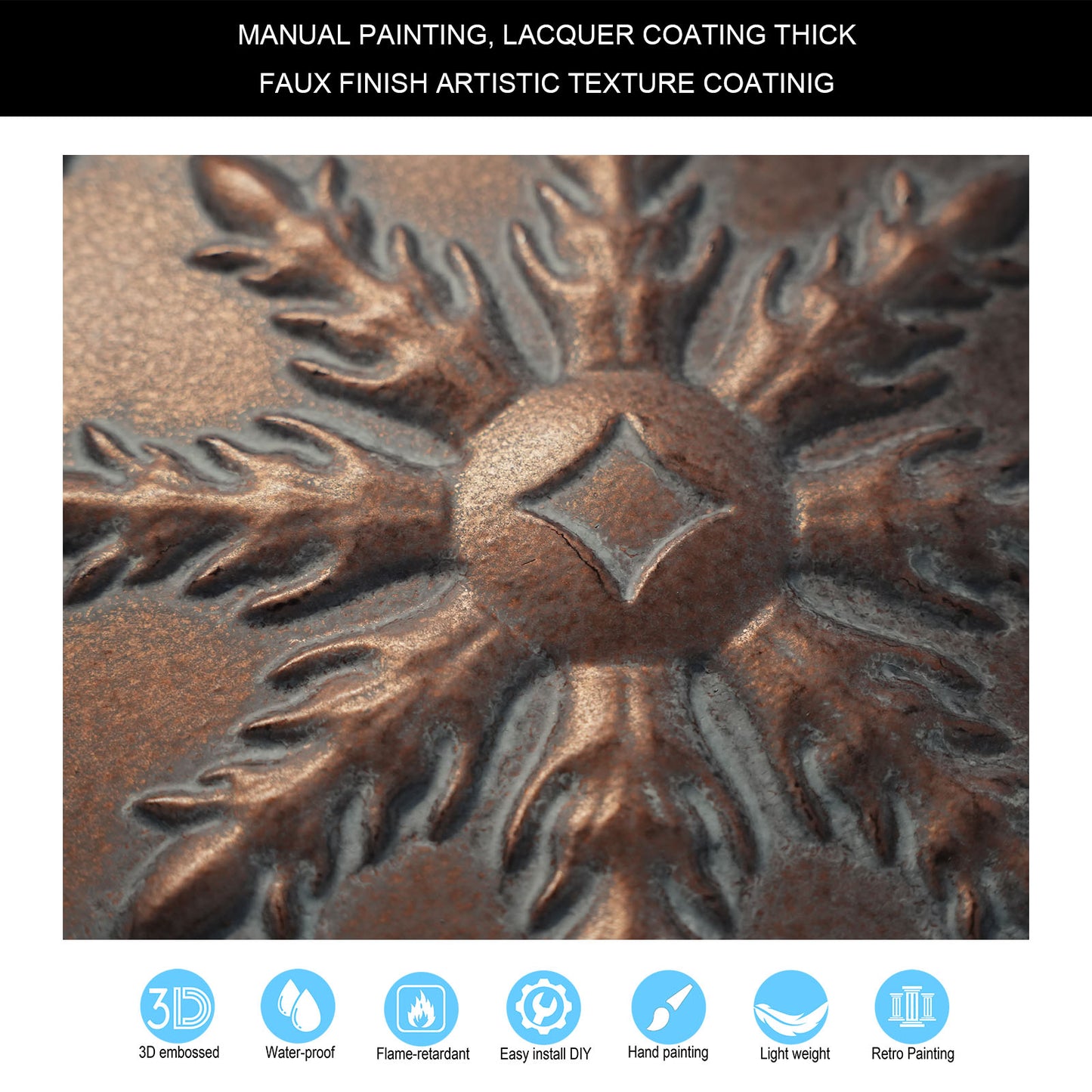 10tiles/lot PVC Ceiling Tiles for Salons, Spas, Massage Rooms and Comfortable Interiors PL70