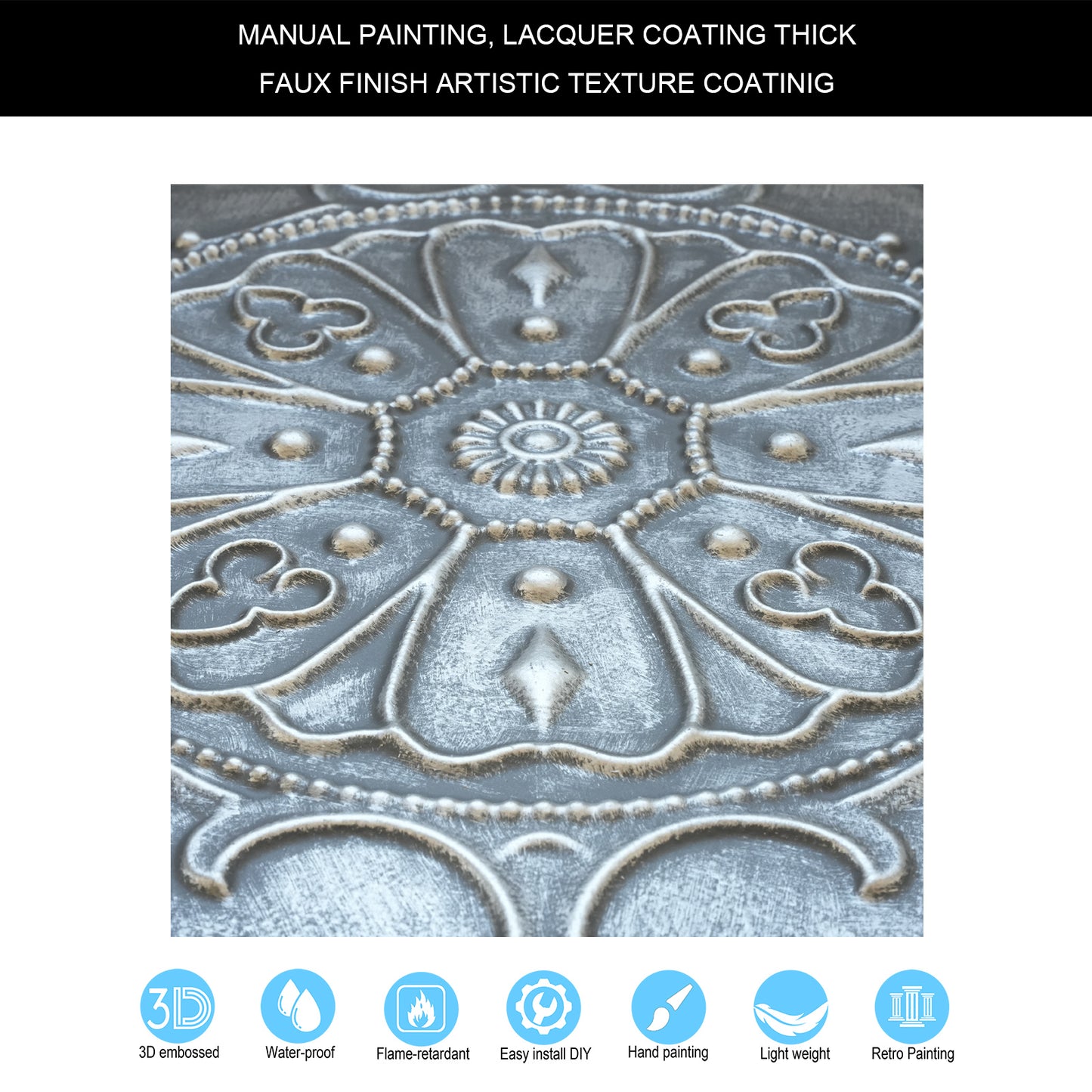 10tiles/lot 3D Decorative Ceiling Tiles for Trendy Restaurants, Bars and Creative Cafés PL71