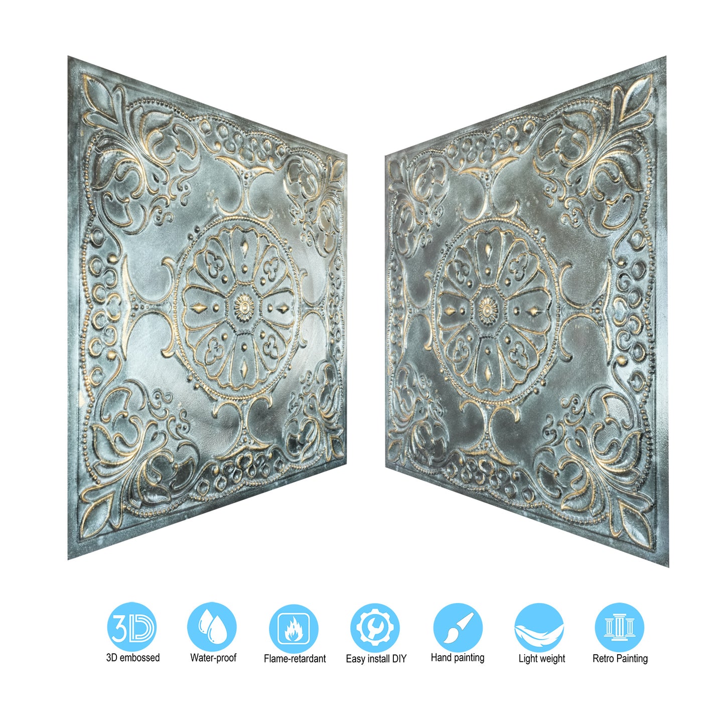 10tiles/lot 3D Decorative Ceiling Tiles for Trendy Restaurants, Bars and Creative Cafés PL71