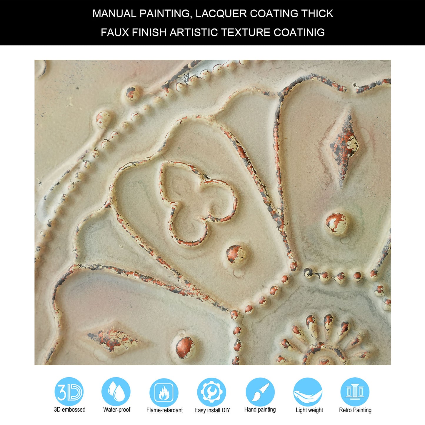 10tiles/lot Embossed Decorative Ceiling Tiles for Luxury Hotels, Apartments and Signature Rooms PL71