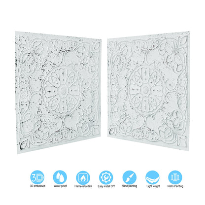 10tiles/lot Embossed Decorative Ceiling Tiles for Luxury Hotels, Apartments and Signature Rooms PL71