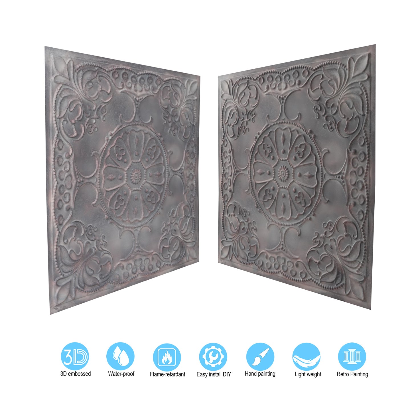 10tiles/lot 3D Decorative Ceiling Tiles for Trendy Restaurants, Bars and Creative Cafés PL71