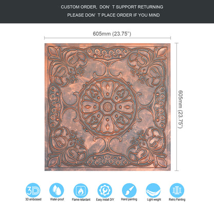 10tiles/lot Village-Style Ceiling Tiles for Country Restaurants, Coffee Shops and Charming Inns PL71