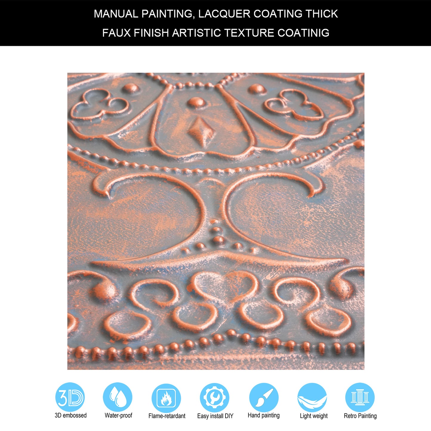 10tiles/lot Village-Style Ceiling Tiles for Country Restaurants, Coffee Shops and Charming Inns PL71