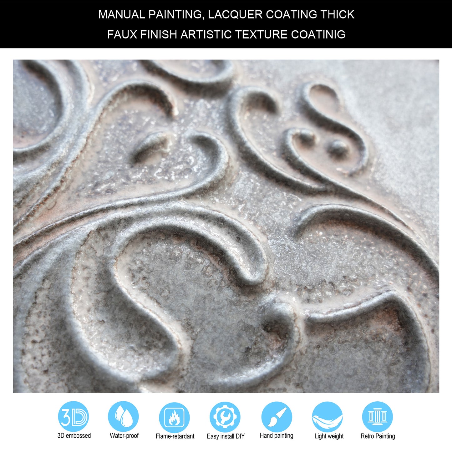 10tiles/lot Embossed Decorative Ceiling Tiles for Luxury Hotels, Apartments and Signature Rooms PL71