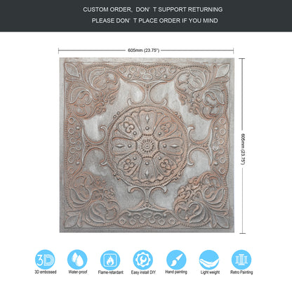 10tiles/lot Embossed Decorative Ceiling Tiles for Luxury Hotels, Apartments and Signature Rooms PL71