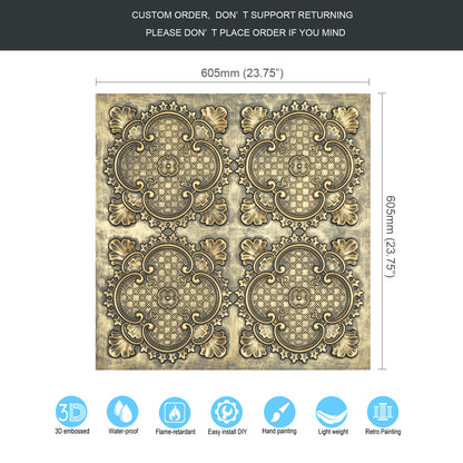 10tiles/lot Faux Metal Ceiling Tiles for Bars, Cafés, Lounges and Contemporary Interiors PL80