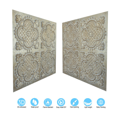 10tiles/lot Decorative Ceiling Tiles for Luxury Hotels, Villas, Salons and High-End Interiors PL80