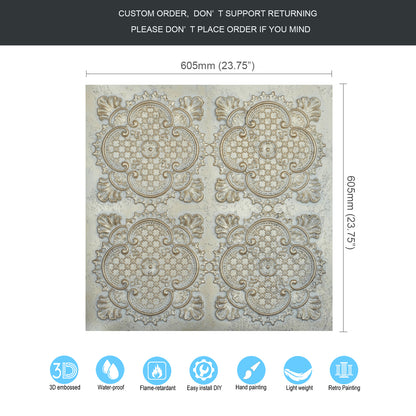 10tiles/lot Decorative Ceiling Tiles for Luxury Hotels, Villas, Salons and High-End Interiors PL80