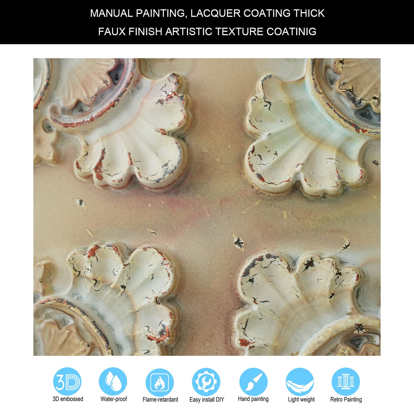 10tiles/lot Decorative Ceiling Tiles for Luxury Hotels, Villas, Salons and High-End Interiors PL80