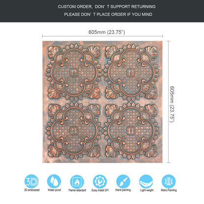 10tiles/lot Drop-In Ceiling Tiles for Office Buildings, Meeting Rooms and Commercial Halls PL80