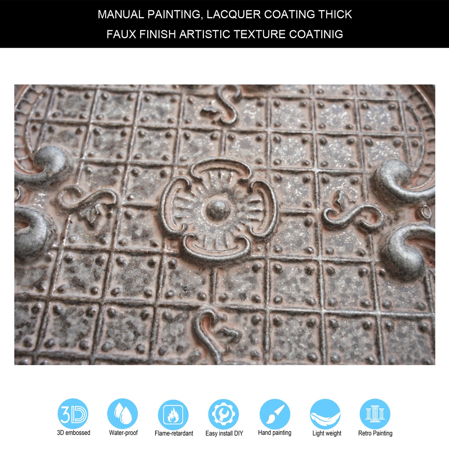 10tiles/lot Drop-In Ceiling Tiles for Office Buildings, Meeting Rooms and Commercial Halls PL80