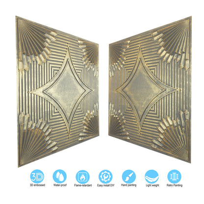 10tiles/lot 3D Faux Metal Ceiling Tiles for Stylish Bars, Clubs and Trendy Restaurants PL81