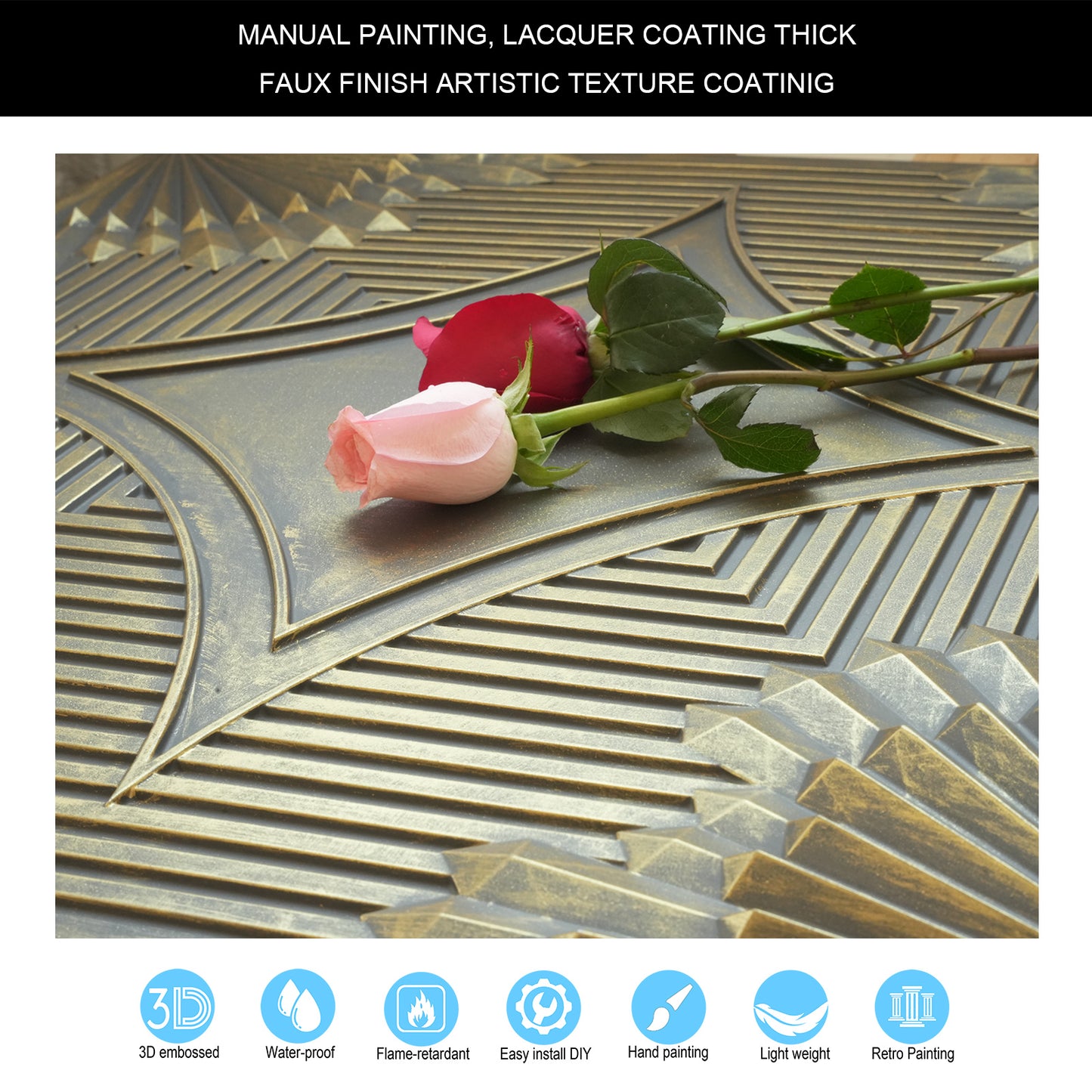 10tiles/lot 3D Faux Metal Ceiling Tiles for Stylish Bars, Clubs and Trendy Restaurants PL81