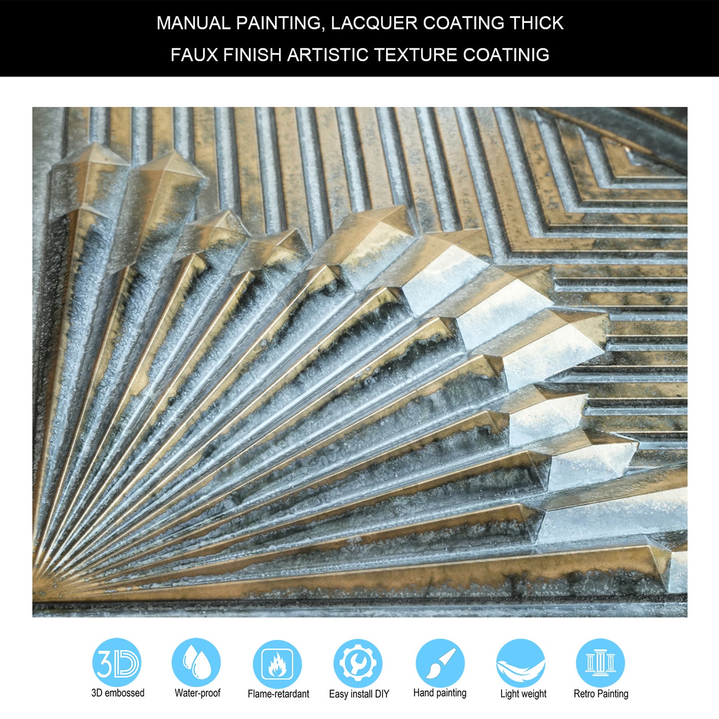 10tiles/lot 3D Faux Metal Ceiling Tiles for Stylish Bars, Clubs and Trendy Restaurants PL81