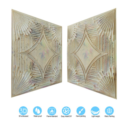 10tiles/lot Distressed Ceiling Tiles for Craft Studios, Retro Cafés and Industrial Design Rooms PL81