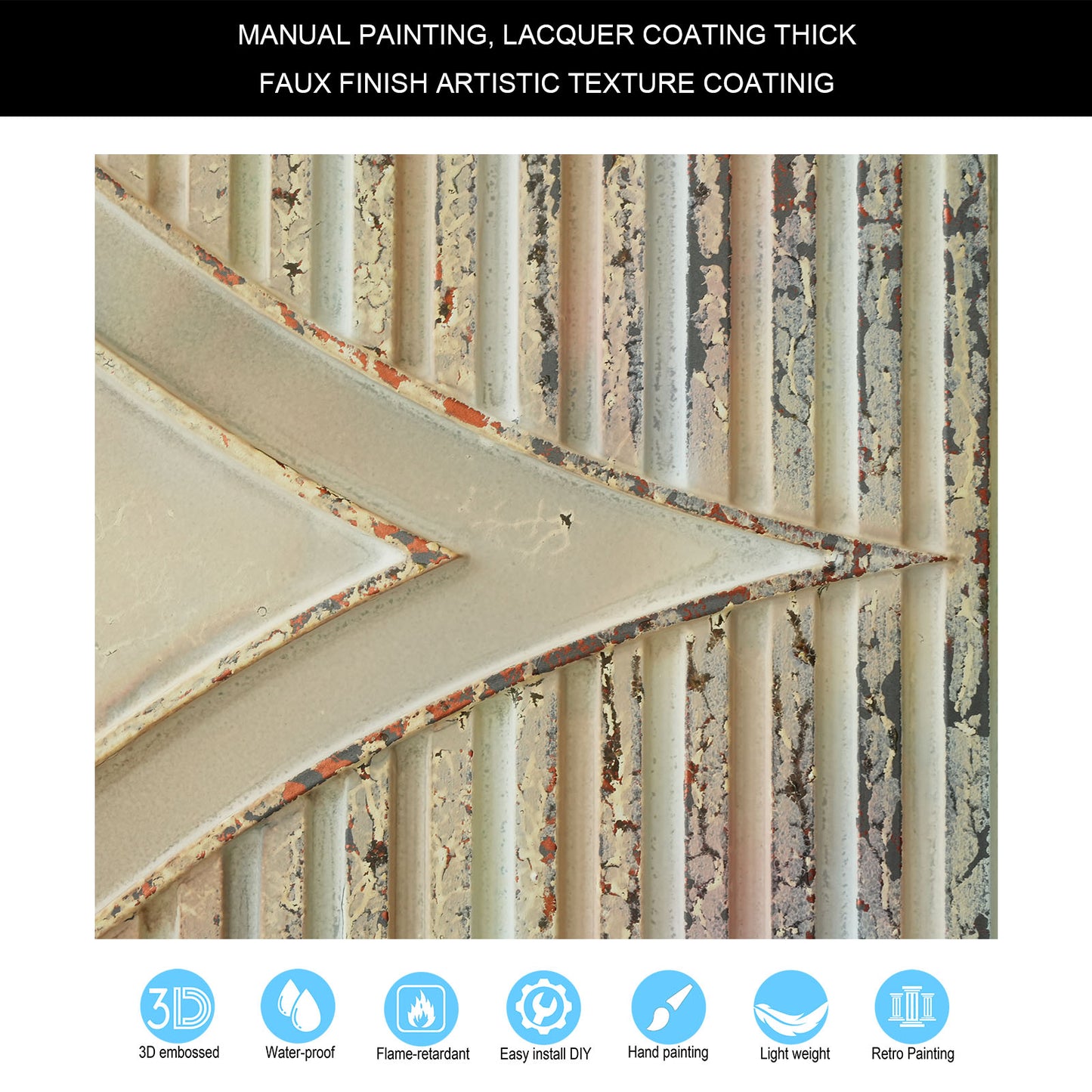 10tiles/lot Distressed Ceiling Tiles for Craft Studios, Retro Cafés and Industrial Design Rooms PL81