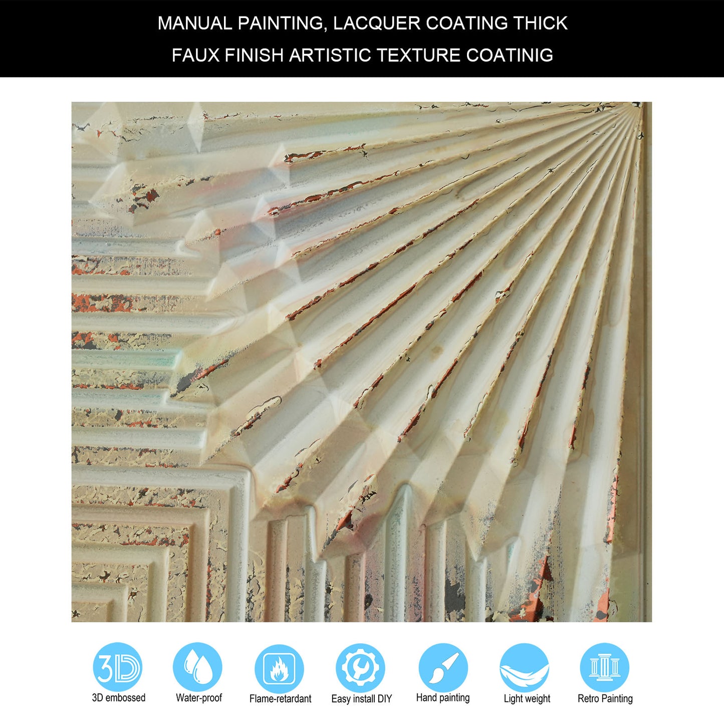 10tiles/lot Distressed Ceiling Tiles for Craft Studios, Retro Cafés and Industrial Design Rooms PL81