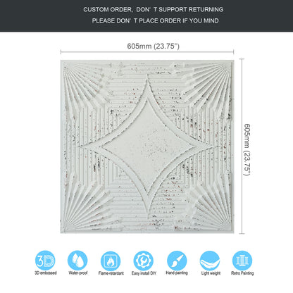 10tiles/lot Distressed Ceiling Tiles for Craft Studios, Retro Cafés and Industrial Design Rooms PL81
