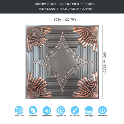 10tiles/lot Tin Ceiling Tiles for Fashion Salons, Barber Shops and Trendy Retail Spaces PL81