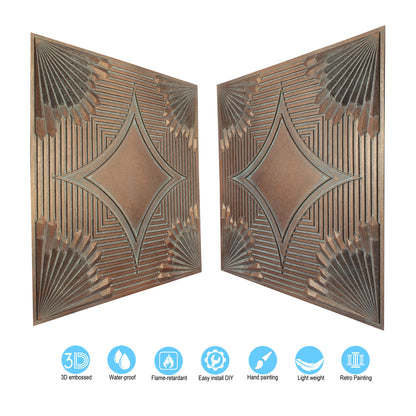 10tiles/lot Tin Ceiling Tiles for Fashion Salons, Barber Shops and Trendy Retail Spaces PL81