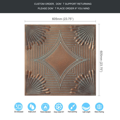 10tiles/lot Tin Ceiling Tiles for Fashion Salons, Barber Shops and Trendy Retail Spaces PL81