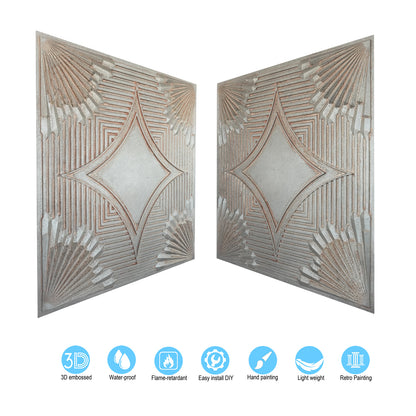 10tiles/lot Distressed Ceiling Tiles for Craft Studios, Retro Cafés and Industrial Design Rooms PL81