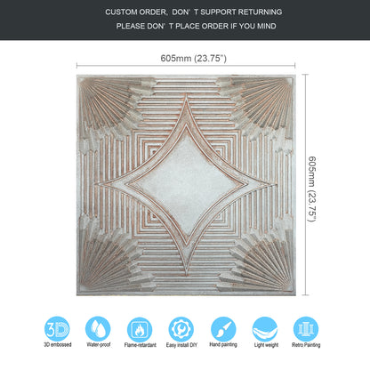 10tiles/lot Distressed Ceiling Tiles for Craft Studios, Retro Cafés and Industrial Design Rooms PL81