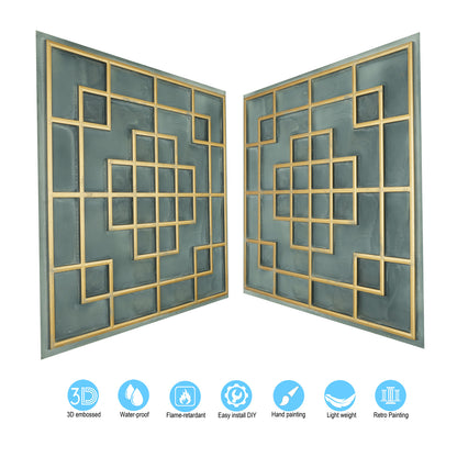 10tiles/lot Faux Tin Embossed Tiles for Luxury Apartments, Villas and Modern Home Interiors PL82