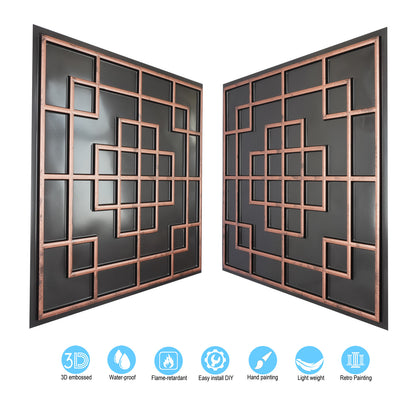 10tiles/lot Classic Victorian Ceiling Tiles for Boutique Hotels, Heritage Inns and Luxury Villas PL82