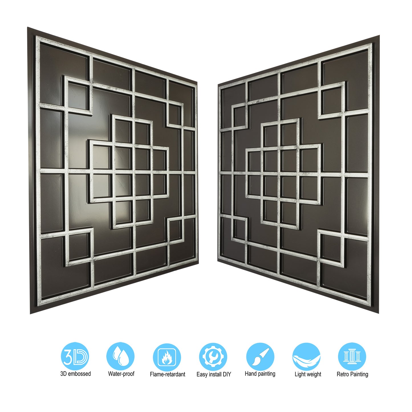 10tiles/lot Classic Victorian Ceiling Tiles for Boutique Hotels, Heritage Inns and Luxury Villas PL82