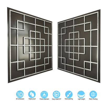 10tiles/lot Classic Victorian Ceiling Tiles for Boutique Hotels, Heritage Inns and Luxury Villas PL82