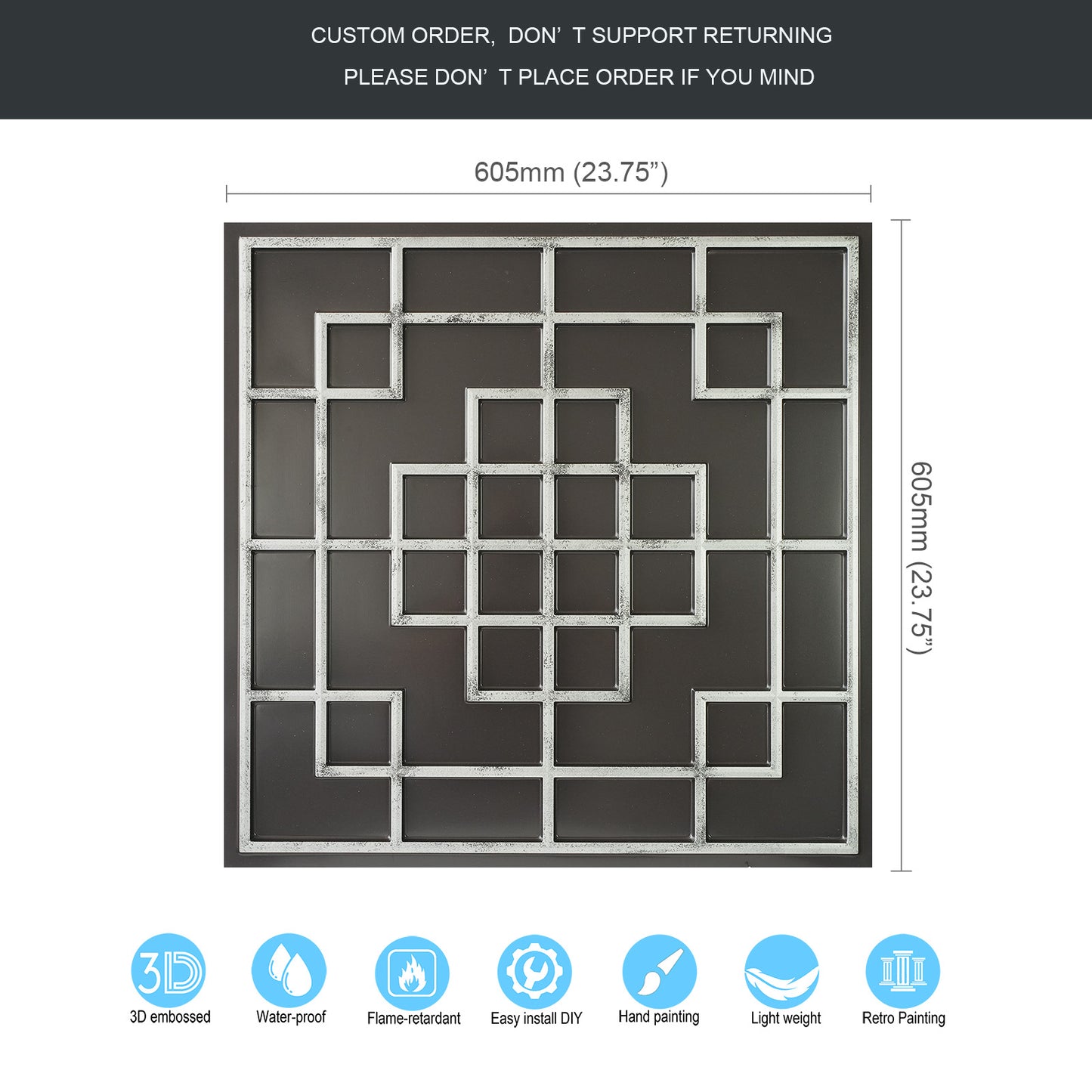 10tiles/lot Classic Victorian Ceiling Tiles for Boutique Hotels, Heritage Inns and Luxury Villas PL82