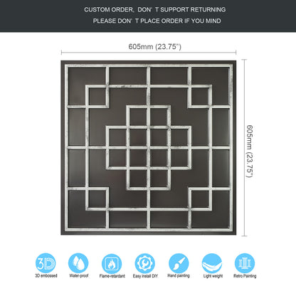 10tiles/lot Classic Victorian Ceiling Tiles for Boutique Hotels, Heritage Inns and Luxury Villas PL82