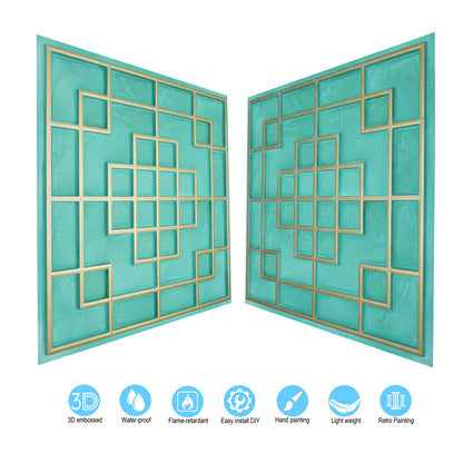 10tiles/lot Faux Tin Embossed Tiles for Luxury Apartments, Villas and Modern Home Interiors PL82