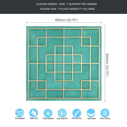 10tiles/lot Faux Tin Embossed Tiles for Luxury Apartments, Villas and Modern Home Interiors PL82