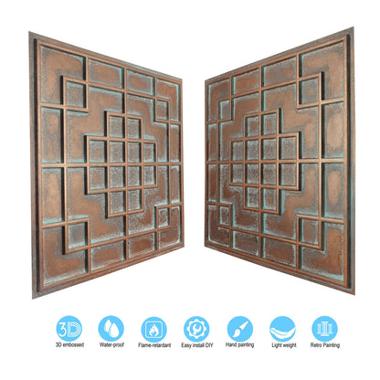 10tiles/lot Classic Victorian Ceiling Tiles for Boutique Hotels, Heritage Inns and Luxury Villas PL82