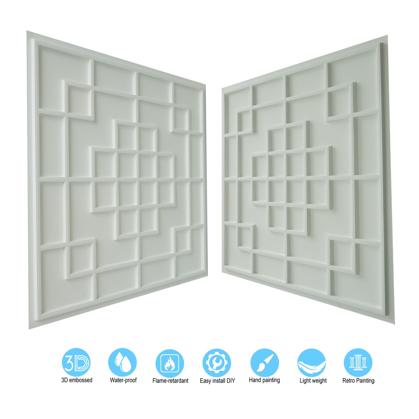 10tiles/lot Tin Ceiling Tiles for Fashion Salons, Barber Shops and Trendy Retail Spaces PL82