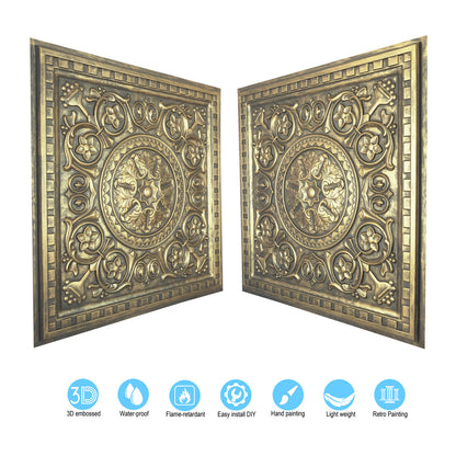 10tiles/lot Pressed Faux Tin Ceiling Tiles for Heritage Bars, Vintage Restaurants and Boutique Hotels PL83