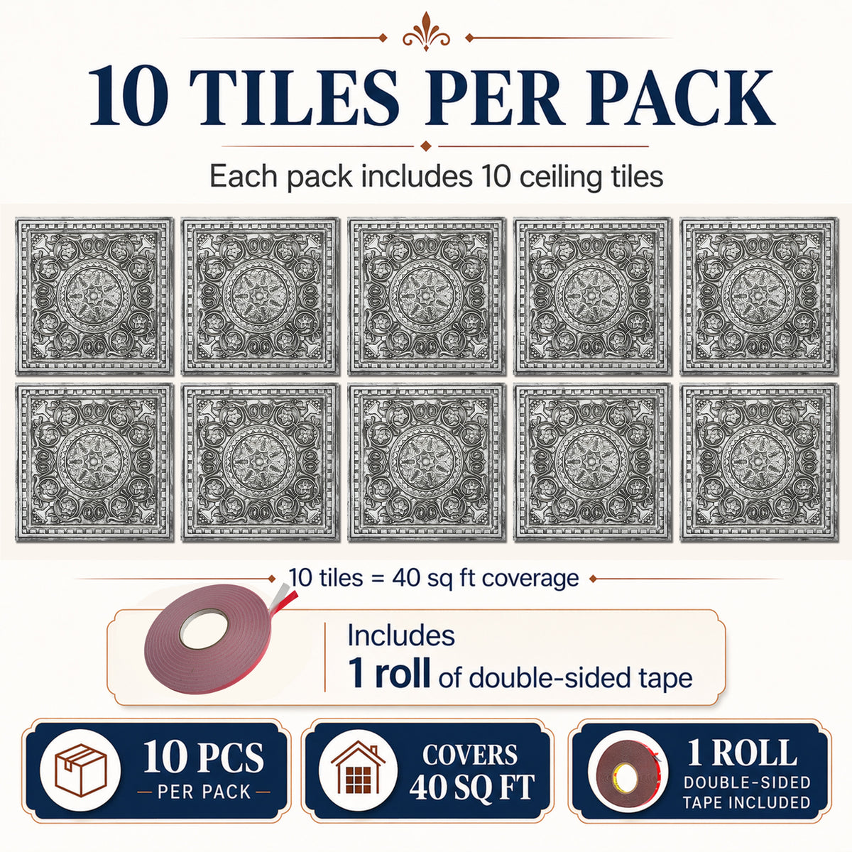 PAINTSDECOR faux tin ceiling tiles for restaurant PL83 10-pack