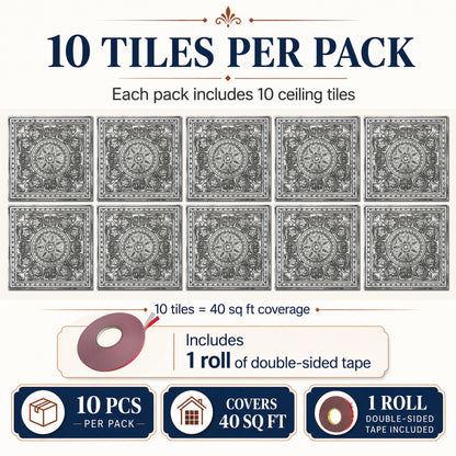 PAINTSDECOR faux tin ceiling tiles for restaurant PL83 10-pack