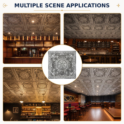 PAINTSDECOR faux tin ceiling tiles for restaurant PL83 10-pack