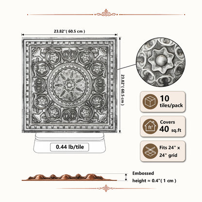 PAINTSDECOR faux tin ceiling tiles for restaurant PL83 10-pack