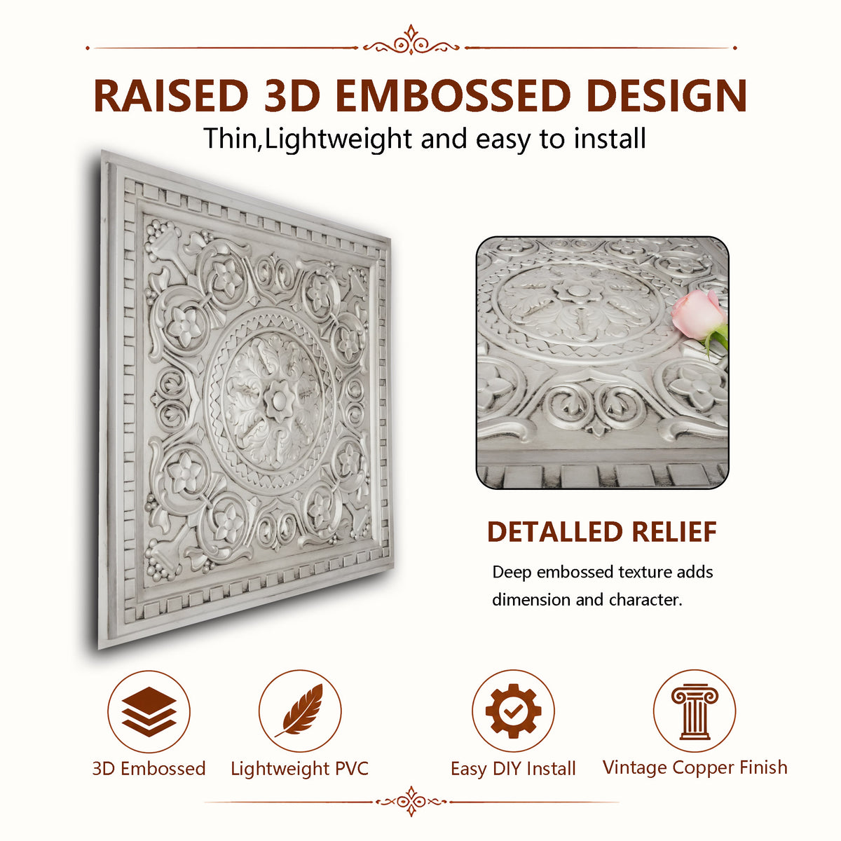 PAINTSDECOR decorative ceiling tiles for HOTEL PL83 10-pack