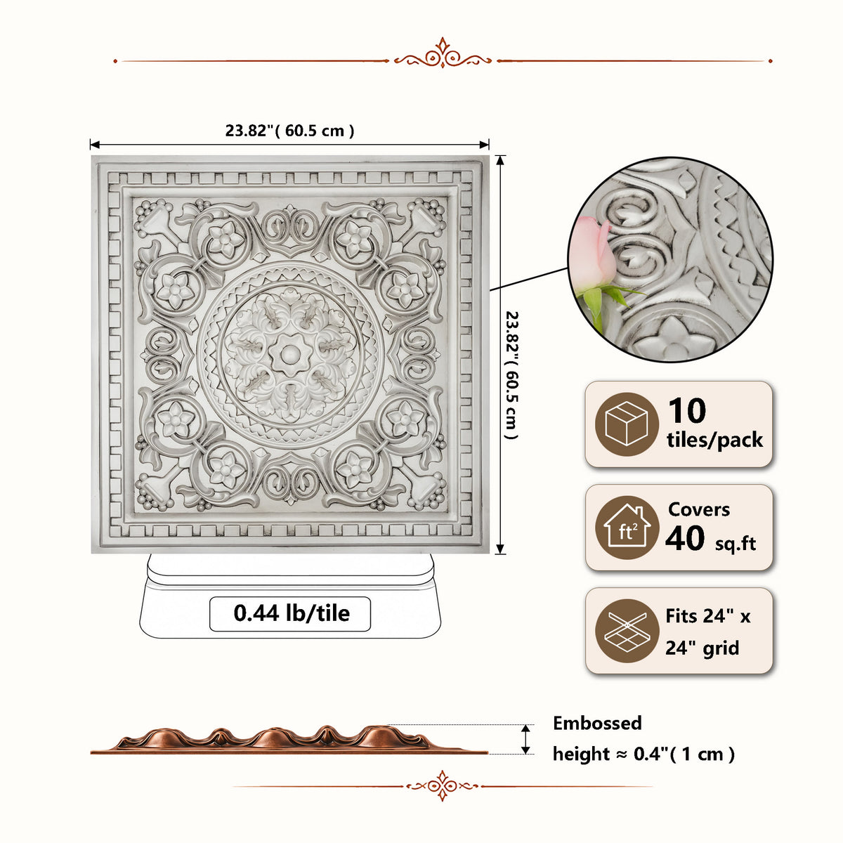 PAINTSDECOR decorative ceiling tiles for HOTEL PL83 10-pack
