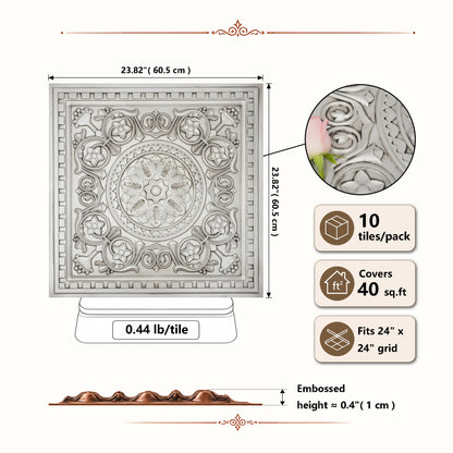 PAINTSDECOR decorative ceiling tiles for HOTEL PL83 10-pack