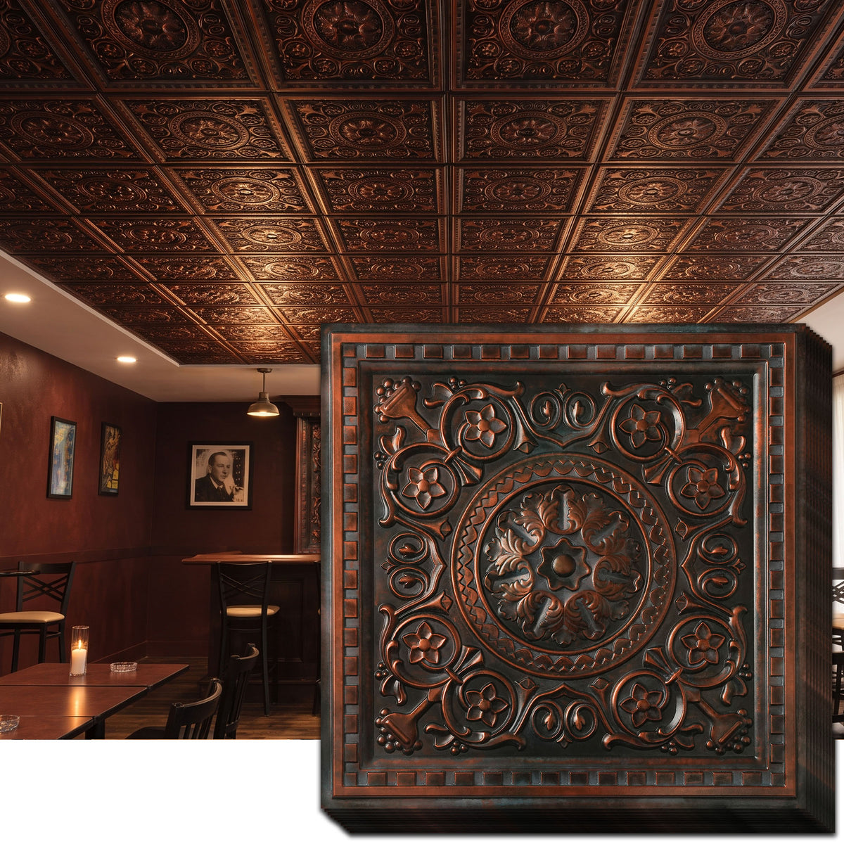 PAINTSDECOR 3d ceiling tiles for Retail stores PL83 10-pack