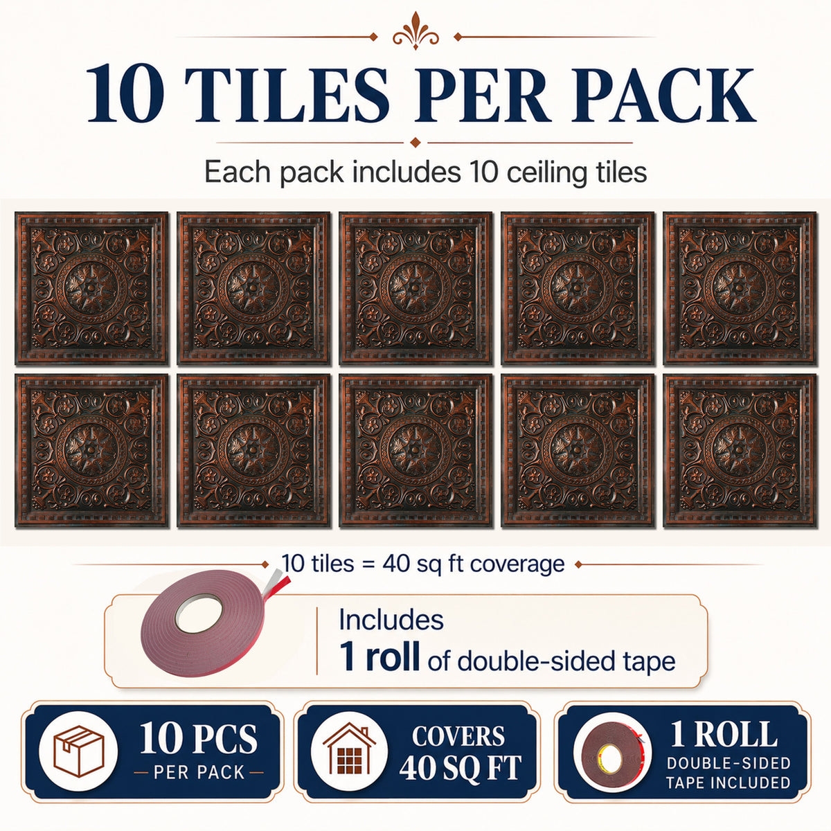PAINTSDECOR 3d ceiling tiles for Retail stores PL83 10-pack