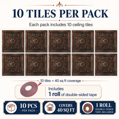 PAINTSDECOR 3d ceiling tiles for Retail stores PL83 10-pack
